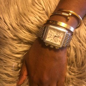 Michele diamond Deco 18MM stainless steel band